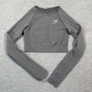 Gymshark Top Shirt Women XS/S Vital Seamless Crop Top Thumbholes Cheer Dance